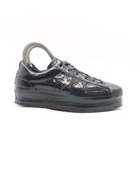 Converse One Star Platform Ox  Women's Size 6 Black Patent Leather Sneakers